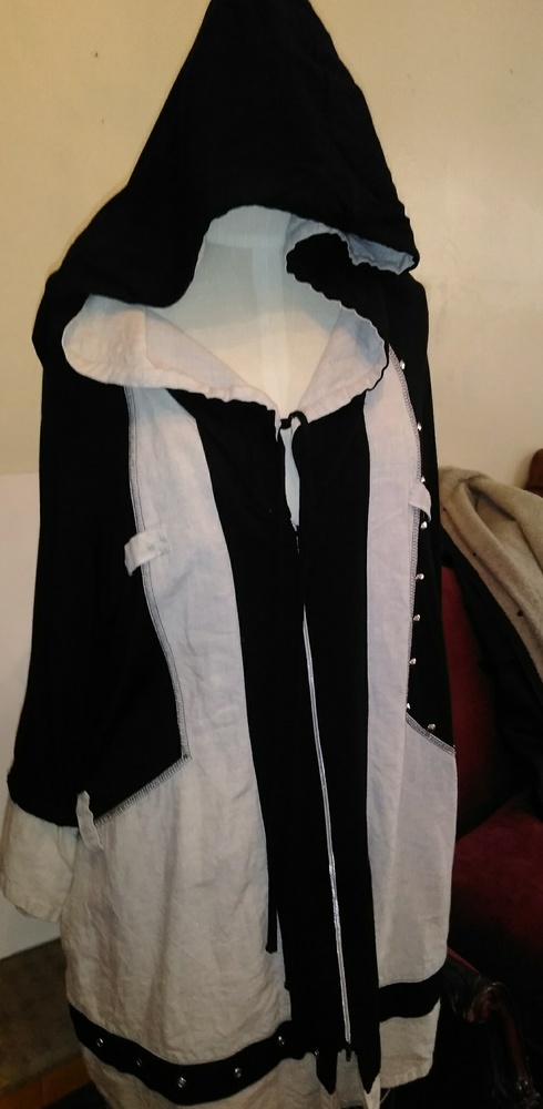 Jean Marc Phillipe Linen  Hooded Dress Cape Size 4